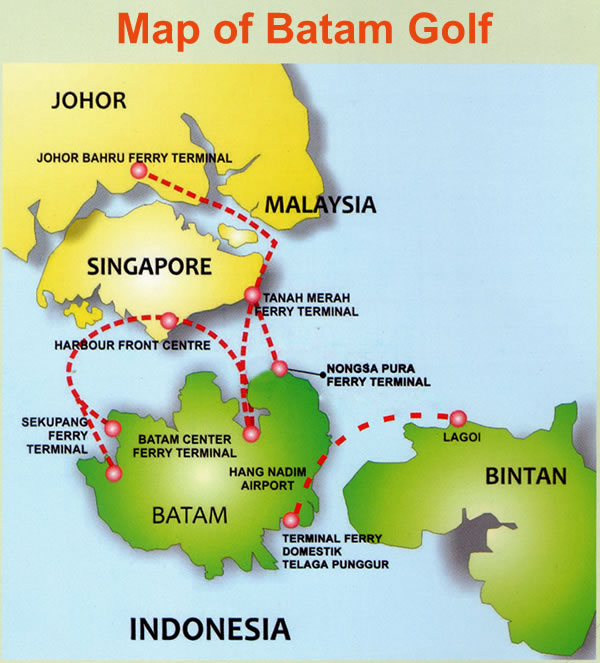 Map of Batam Golf
